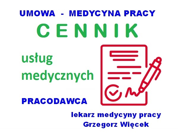 Lekarz medycyny pracy Olsztyn · Cennik